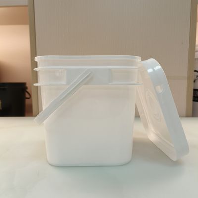 Polypropylen PP 10l kwadratowy plastikowy wiaderek z pokrywą nietoksyczną
