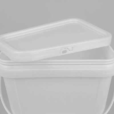 Odporność na uderzenia kwadratowe plastikowe wiadra klasy żywnościowej z klapą na pokrywie