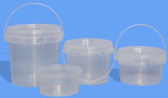 5l Jasne plastikowe wiadra z pokrywą ozdobą transferu cieplnego