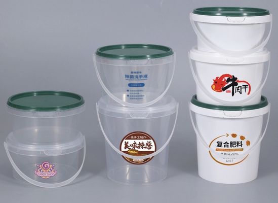 ISO9001 20l przezroczyste plastikowe wiadro z zastosowaniem transferu cieplnego