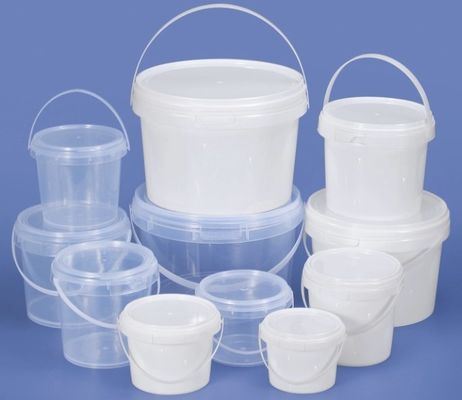 5l Jasne plastikowe wiadra z pokrywą ozdobą transferu cieplnego