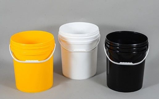 Bez BPA białe plastikowe wiadra o pojemności 5 galonów z pokrywą do proszku chemicznego