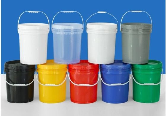 Logo niestandardowe 20l okrągła plastikowa wiadra z pokrywą odporną na korozję